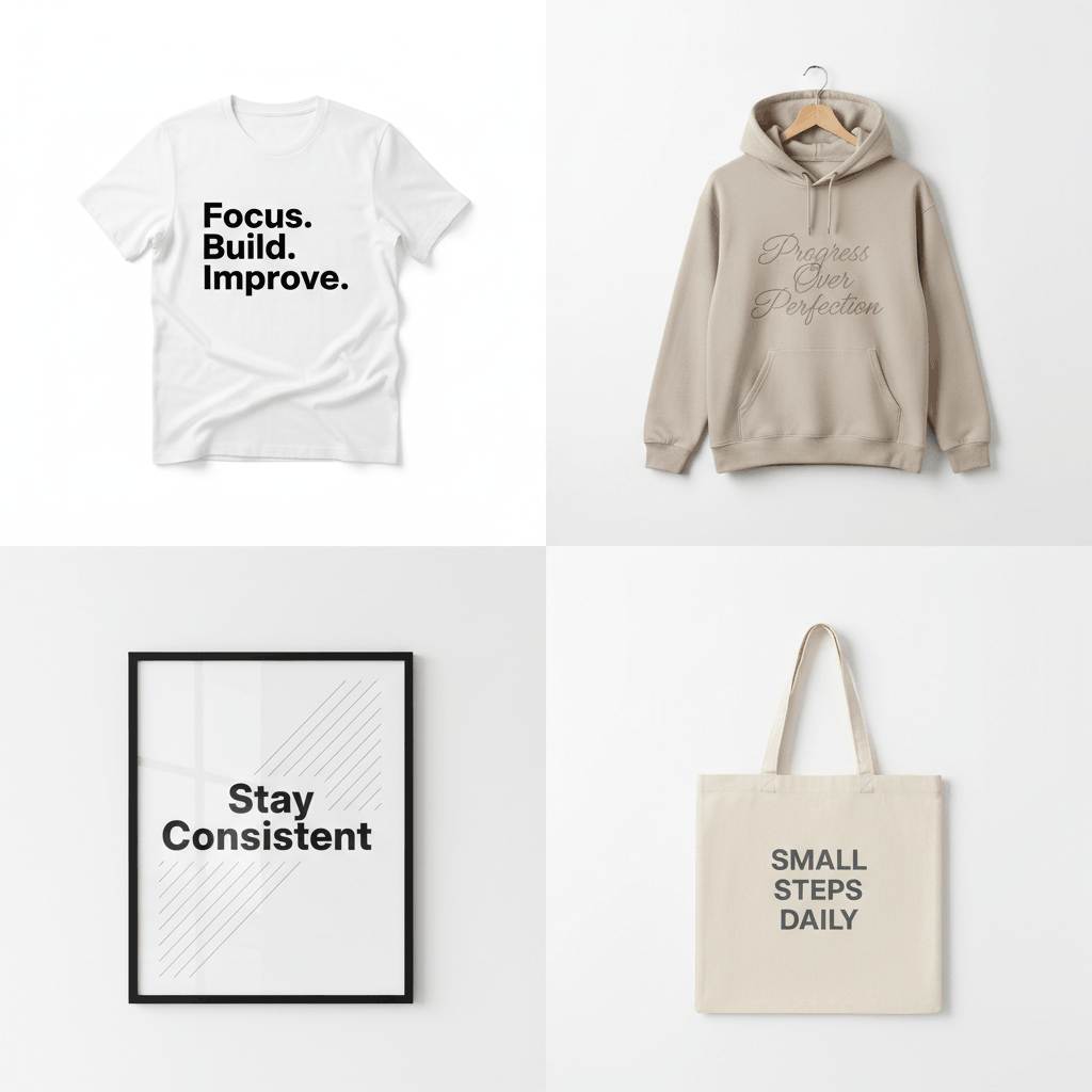 Motivational typography products